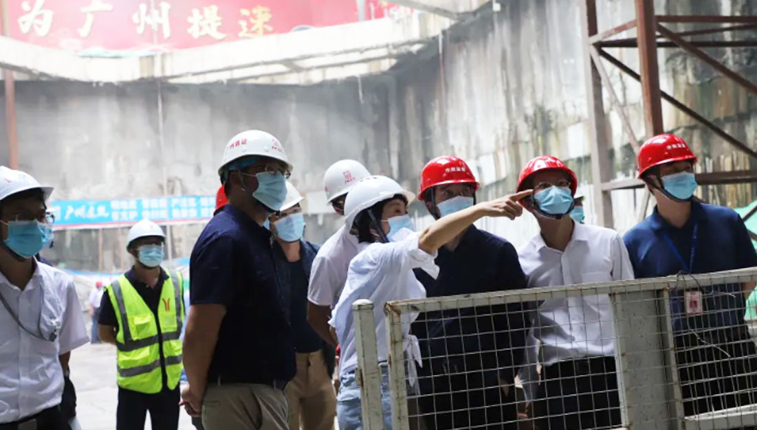 广州市交通运输局李朝文到必发88游戏平台公司三号线东延段开展安全专项检查